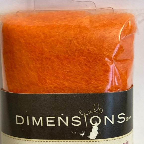 24 Dimensions FeltWorks 100% Wool Roving Orange Tomato Red 0.25oz Needle Felting - Picture 5 of 16